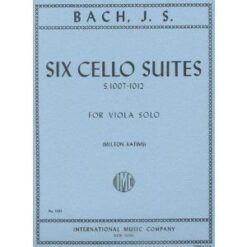 Bach, J.S. - 6 Cello Suites, BWV 1007-1012 - Viola solo - by Milton Katims - International..